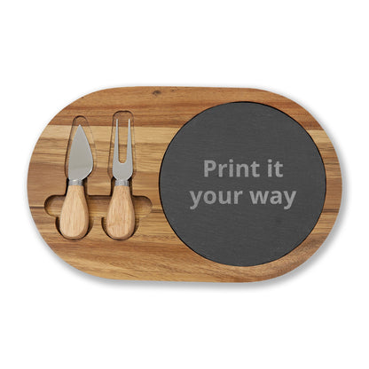 Engraved Tree of Life Charcuterie Board with Cheese Knife Set