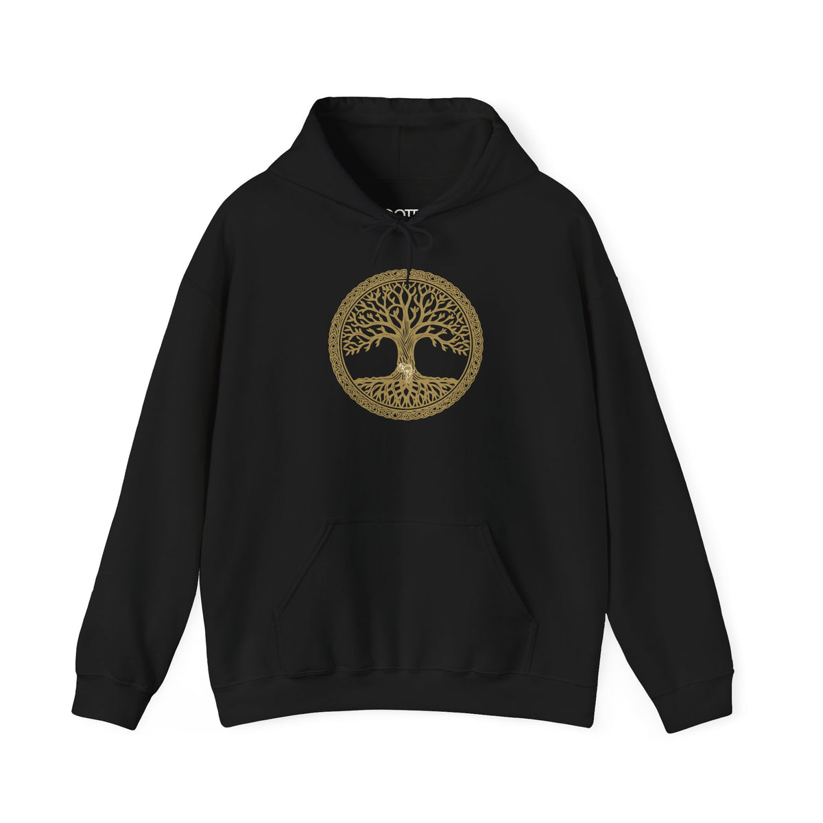 Rooted in the Culture® Unisex Signature Logo Hoodie – Black/Gold