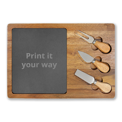 Engraved Tree of Life Charcuterie Board with Cheese Knife Set