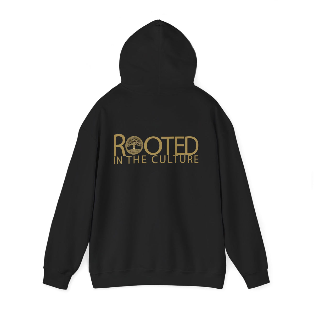 Rooted in the Culture® Unisex Signature Logo Hoodie – Black/Gold