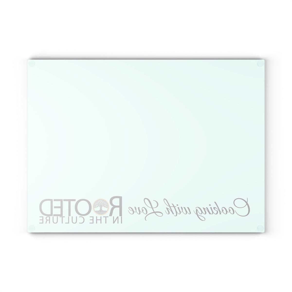 Cooking with Love Rooted in the Culture® Glass Cutting Board
