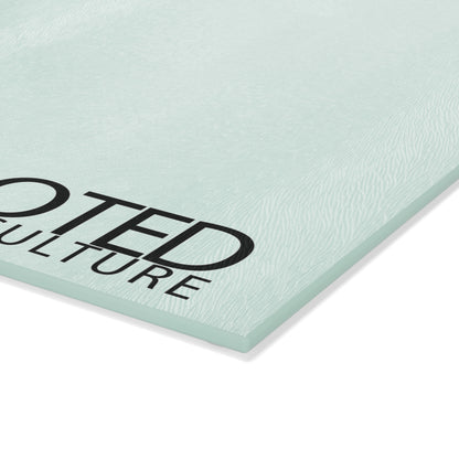 Rooted in the Culture Cooking with Love Glass Cutting Board | Rooted in the Culture