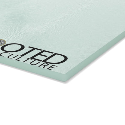 Rooted in the Culture Cooking with Love Glass Cutting Board | Rooted in the Culture